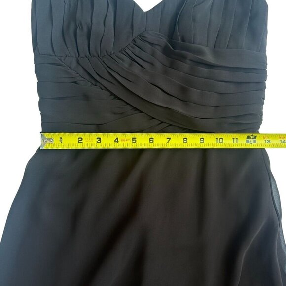 ABS Allen Schwartz Brown Chiffon Strapless Gown Floor Length Dress Size 4 NWT - Picture 9 of 13